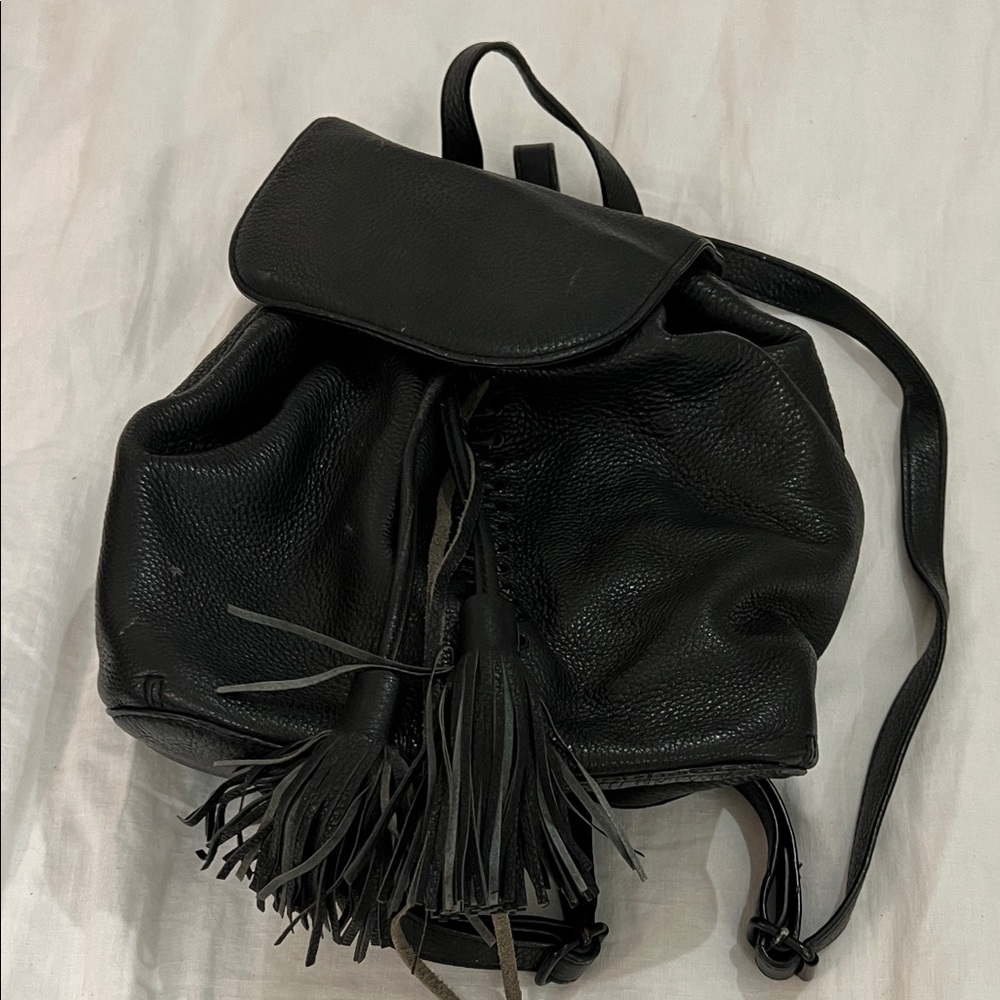 Rebecca Minkoff Black Backpack with Gold Hardware